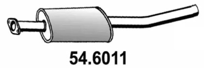 Средний глушитель выхлопных газов ASSO 54.6011