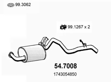 Амортизатор ASSO 54.7008