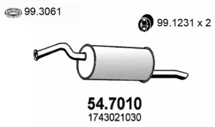 Амортизатор ASSO 54.7010