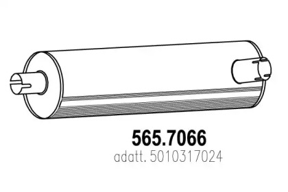 Средний / конечный глушитель ОГ ASSO 565.7066