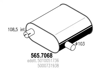 Амортизатор ASSO 565.7068