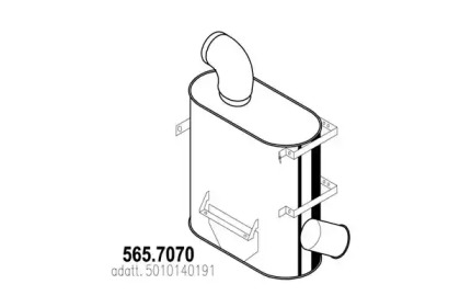 Амортизатор ASSO 565.7070