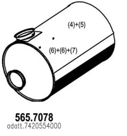 Амортизатор ASSO 565.7078