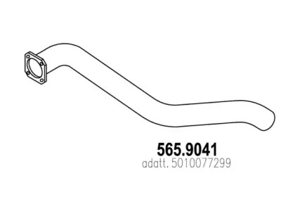 Труба выхлопного газа ASSO 565.9041