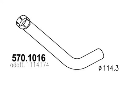 Труба выхлопного газа ASSO 570.1016