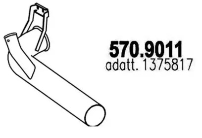 Труба выхлопного газа ASSO 570.9011