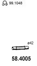 Труба выхлопного газа ASSO 58.4005