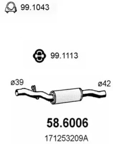 Амортизатор ASSO 58.6006