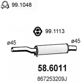 Амортизатор ASSO 58.6011