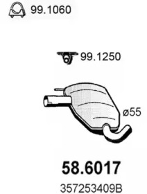 Амортизатор ASSO 58.6017