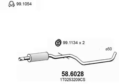 Амортизатор ASSO 58.6028