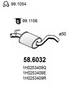 Амортизатор ASSO 58.6032