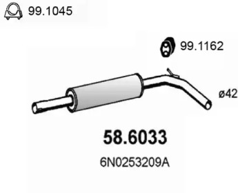 Амортизатор ASSO 58.6033