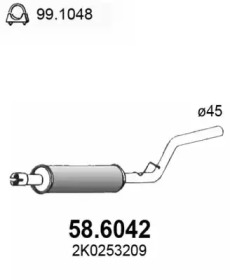 Амортизатор ASSO 58.6042