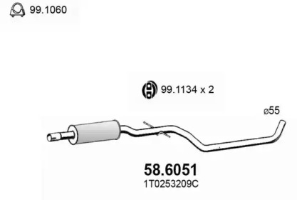 Амортизатор ASSO 58.6051