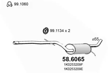 Амортизатор ASSO 58.6065