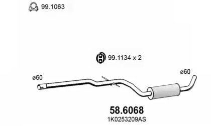 Амортизатор ASSO 58.6068