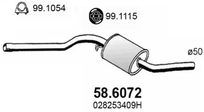 Амортизатор ASSO 58.6072