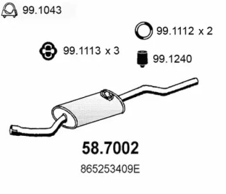 Амортизатор ASSO 58.7002