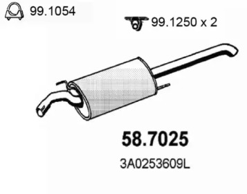 Амортизатор ASSO 58.7025