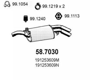 Амортизатор ASSO 58.7030