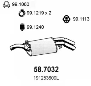 Амортизатор ASSO 58.7032