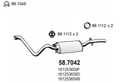 Амортизатор ASSO 58.7042