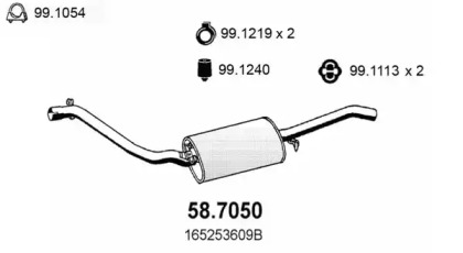 Амортизатор ASSO 58.7050