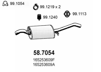 Амортизатор ASSO 58.7054