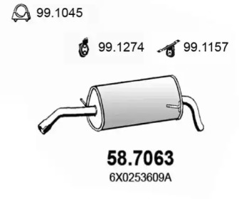 Амортизатор ASSO 58.7063