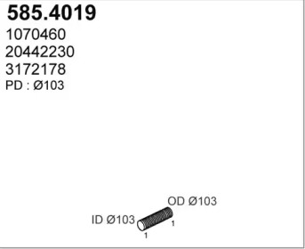 Трубка ASSO 585.4019