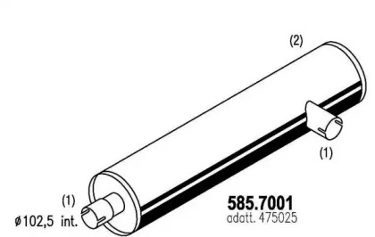 Амортизатор ASSO 585.7001