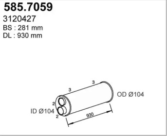 Амортизатор ASSO 585.7059