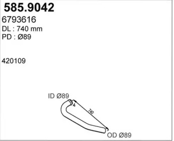 Трубка ASSO 585.9042