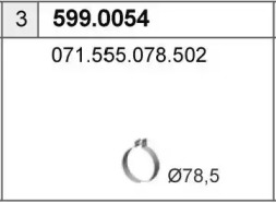 Соединительные элементы трубопровода ASSO 599.0054