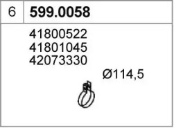 Соединительные элементы трубопровода ASSO 599.0058