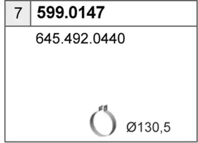 Соединительные элементы трубопровода ASSO 599.0147