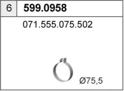 Соединительные элементы трубопровода ASSO 599.0958