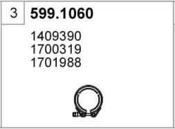 Соединительные элементы трубопровода ASSO 599.1060