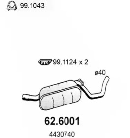 Амортизатор ASSO 62.6001