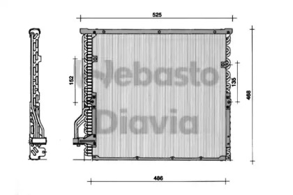 Конденсатор, кондиционер WEBASTO 82D0225014B