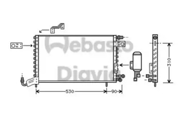 Конденсатор, кондиционер WEBASTO 82D0225101A