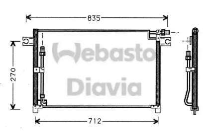 Конденсатор, кондиционер WEBASTO 82D0225220A