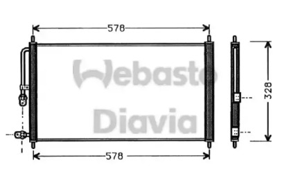 Конденсатор, кондиционер WEBASTO 82D0225281A