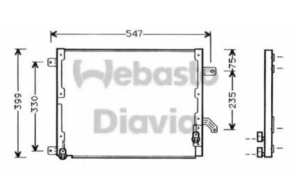 Конденсатор, кондиционер WEBASTO 82D0225306A