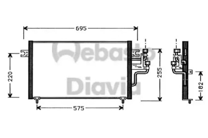 Конденсатор, кондиционер WEBASTO 82D0225334A