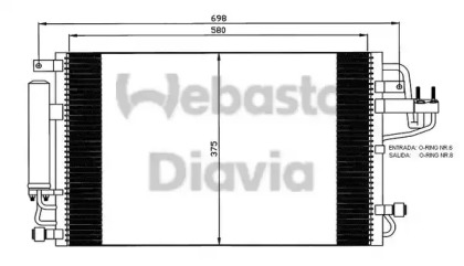 Конденсатор, кондиционер WEBASTO 82D0225600A