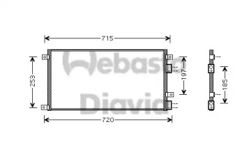 Конденсатор, кондиционер WEBASTO 82D0226184MA