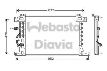 Конденсатор, кондиционер WEBASTO 82D0226214MA