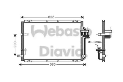 Конденсатор, кондиционер WEBASTO 82D0226227MA